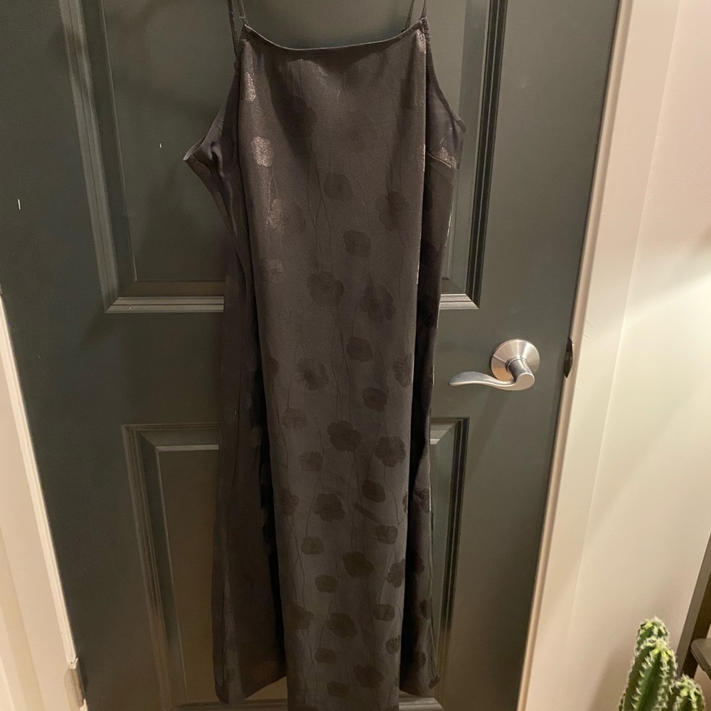 A New Day Black Floral Slip Dress